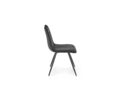 Chaise Design En Tissu Velours 46 X 58 X 83 Cm - Noir -Meubles Soldes Magasin chaise 19816709