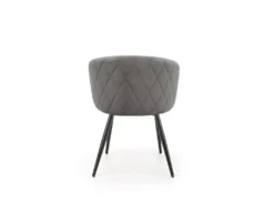 Chaise Design En Tissu De Velours 61 X 54 X 77 Cm - Gris -Meubles Soldes Magasin chaise 19816783