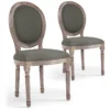 Lot De 20 Chaises Médaillon Louis XVI Tissu Gris