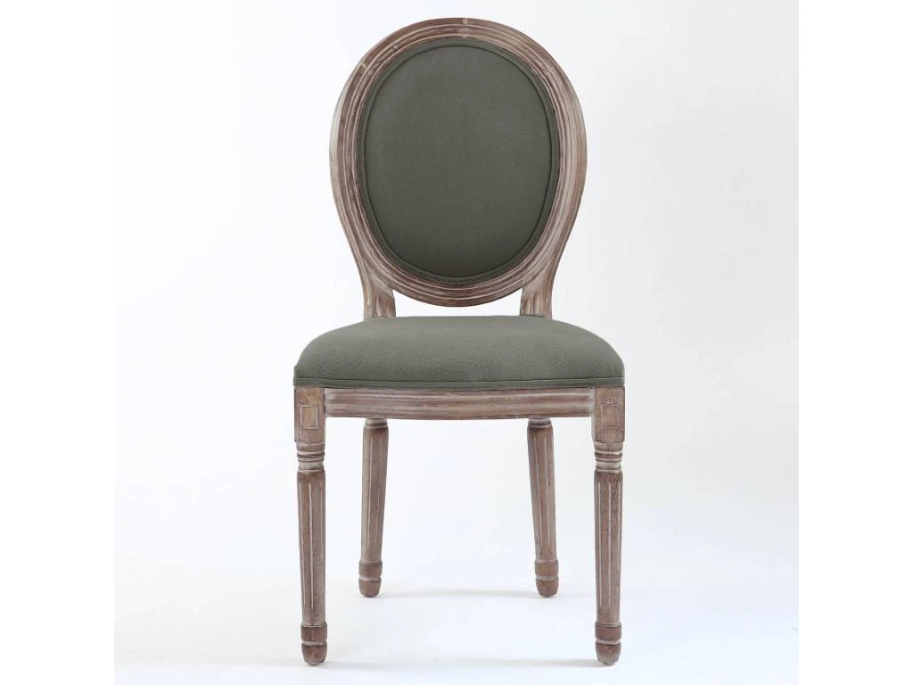 Lot De 20 Chaises Médaillon Louis XVI Tissu Gris 2 Lot De 20 Chaises Médaillon Louis XVI Tissu Gris – Image 2