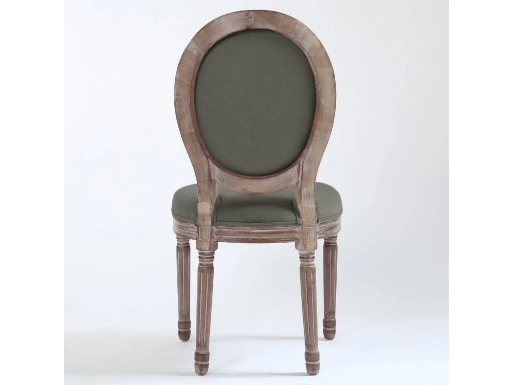 Lot De 20 Chaises Médaillon Louis XVI Tissu Gris 5 Lot De 20 Chaises Médaillon Louis XVI Tissu Gris – Image 5