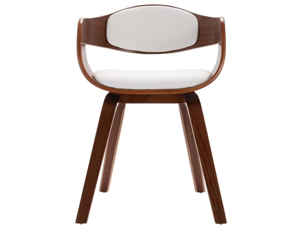 Lot De 6 Chaises De Salle à Manger Cuisine Design Intemporel Bois Courbé Et Synthétique Blanc CDS022234 3 Lot De 6 Chaises De Salle à Manger Cuisine Design Intemporel Bois Courbé Et Synthétique Blanc CDS022234 – Image 3