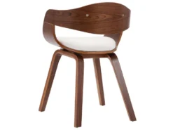 Lot De 6 Chaises De Salle à Manger Cuisine Design Intemporel Bois Courbé Et Synthétique Blanc CDS022234 9 Lot De 6 Chaises De Salle à Manger Cuisine Design Intemporel Bois Courbé Et Synthétique Blanc CDS022234 -Meubles Soldes Magasin chaise 20115231