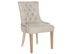 Chaise Beige 60 X 56 X 92.45 Cm - Saundra -Meubles Soldes Magasin chaise 21034573