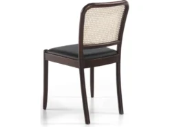 Chaise Bois Massif Assise Rembourrée Simili Dossier En Rotin -Meubles Soldes Magasin chaise 21177731