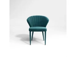 Lot De 2 Chaises Velours Bleu Pétrole Pieds Velours Assortis -Meubles Soldes Magasin chaise 21220331