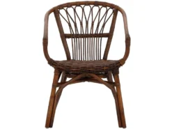 Lot De 2 Chaises De Salle à Manger En Rotin Marron -Meubles Soldes Magasin chaise 21556679