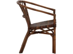 Lot De 2 Chaises De Salle à Manger En Rotin Marron -Meubles Soldes Magasin chaise 21556681