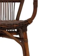 Lot De 2 Chaises De Salle à Manger En Rotin Marron -Meubles Soldes Magasin chaise 21556683