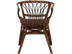 Lot De 2 Chaises De Salle à Manger En Rotin Marron -Meubles Soldes Magasin chaise 21556685