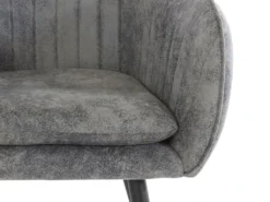 Lot De 2 Chaises De Salle à Manger Rembourrées En Micro. Gris Clair -Meubles Soldes Magasin chaise 21686715