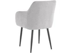 Lot De 2 Chaises De Salle à Manger Rembourrées En Velours Gris Clair -Meubles Soldes Magasin chaise 21687863
