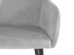 Lot De 2 Chaises De Salle à Manger Rembourrées En Velours Gris Clair -Meubles Soldes Magasin chaise 21687865