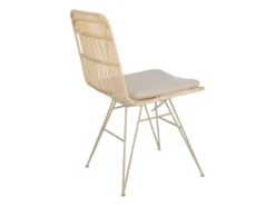 Uyuni - Lot De 2 Chaises Design En Rotin Pieds Beiges - Couleur - Naturel -Meubles Soldes Magasin chaise 21882721