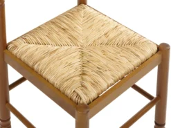 Lot De 6 Chaises JEANNE - Hêtre Massif & Assise Paille De Riz -Meubles Soldes Magasin chaise 219035