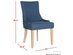 Chaise Bleu Marine 63 X 56 X 92.45 Cm - Shirlene -Meubles Soldes Magasin chaise 22251709