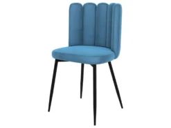 Chaise Rosy En Velours Bleu (lot De 2) -Meubles Soldes Magasin chaise 22352411