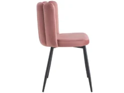 Chaise Rosy En Velours Vieux Rose (lot De 2) -Meubles Soldes Magasin chaise 22352433