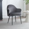 Chaise - Coutures En Tissu Et Cuir PU - Siège Amovible - Gris