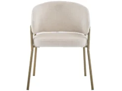 Lot De 2 Chaises - Tissu En Sherpa - Pieds Dorés - Beige -Meubles Soldes Magasin chaise 22691109