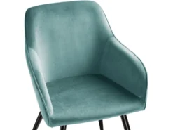 Lot De 4 Chaises Pieds Noir Siège De Salon Cuisine Salle à Manger Design élégant Velours Turquoise 08_0000081 -Meubles Soldes Magasin chaise 22732075