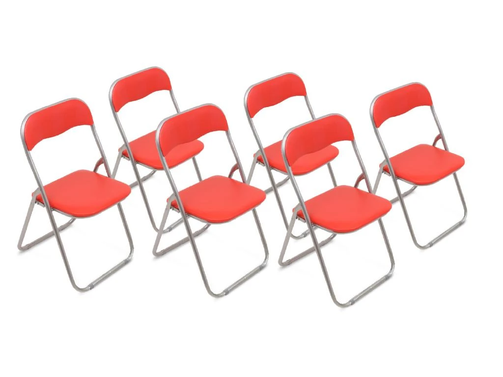 Chaise Dmaros, Ensemble De Six Chaises Pliantes, Siège De Réunion Peu Encombrant, Fauteuil De Salle D'attente, 43x47h78 Cm, Rouge 1 Chaise Dmaros, Ensemble De Six Chaises Pliantes, Siège De Réunion Peu Encombrant, Fauteuil De Salle D'attente, 43x47h78 Cm, Rouge