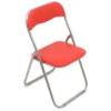 Chaise Pliante Dgallo, Siège Peu Encombrant, Chaise De Réunion, Fauteuil De Salle D'attente, 43x47h78 Cm, Rouge