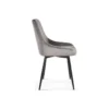 Chaise MICRA Velours Gris, Dimensions: H86 X L49 X P61 Cm, Idéal Pour Un Salon De Prestige