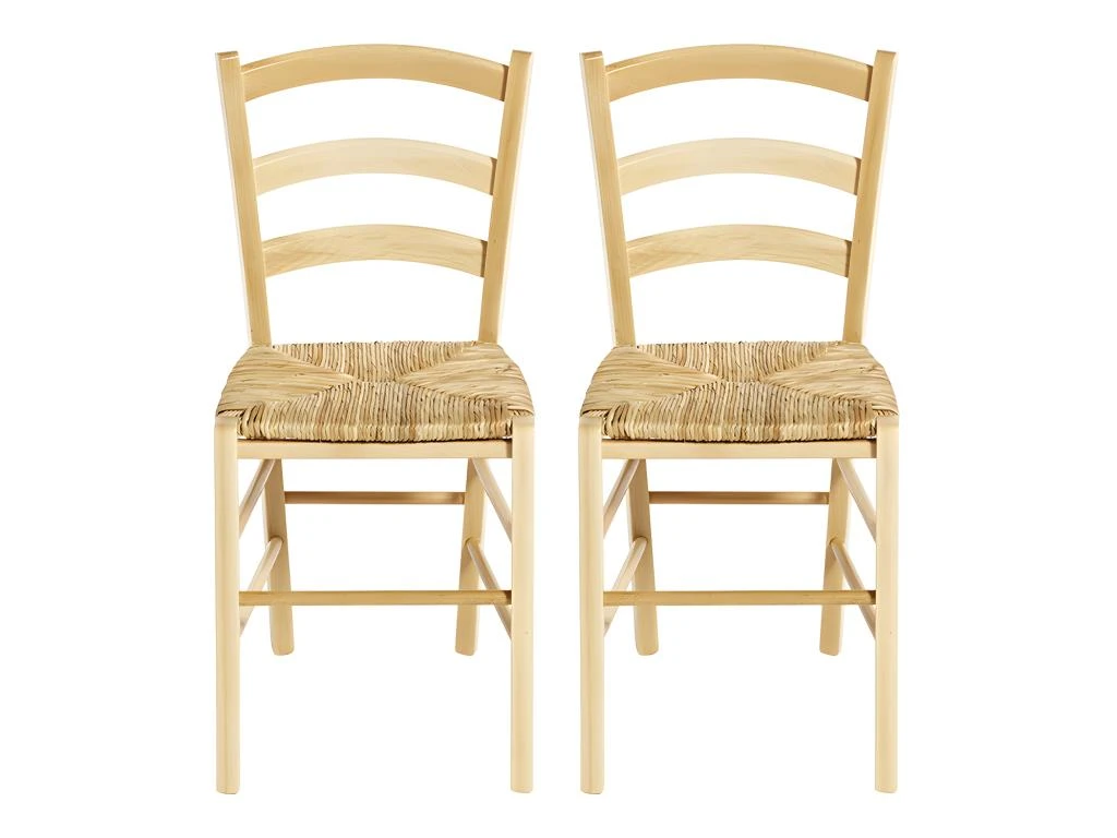 Lot De 2 Chaises PAYSANNE - Hêtre Massif & Paille De Riz - Teinte : Naturel 2 Lot De 2 Chaises PAYSANNE - Hêtre Massif & Paille De Riz - Teinte : Naturel – Image 2