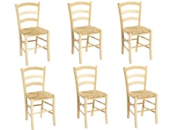 Lot De 6 Chaises PAYSANNE - Hêtre Massif Teinté Naturel, Paille De Riz 15 Lot De 6 Chaises PAYSANNE - Hêtre Massif Teinté Naturel, Paille De Riz -Meubles Soldes Magasin chaise 232157