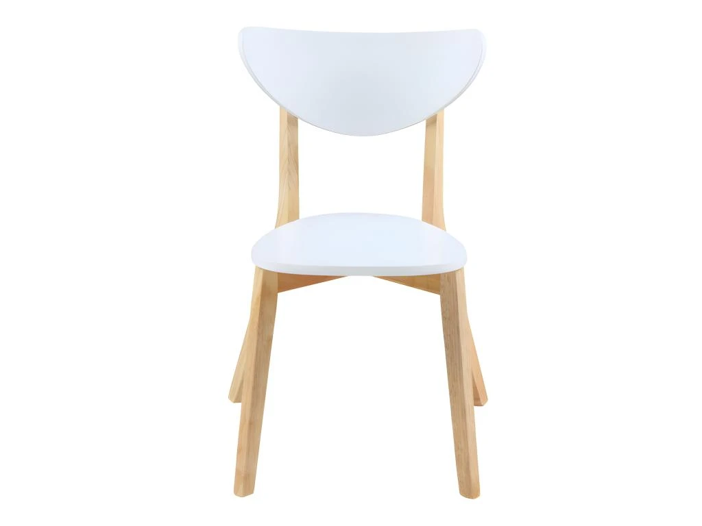 Lot De 6 Chaises CARINE - Hévéa Massif Et MDF - Blanc 4 Lot De 6 Chaises CARINE - Hévéa Massif Et MDF - Blanc – Image 4