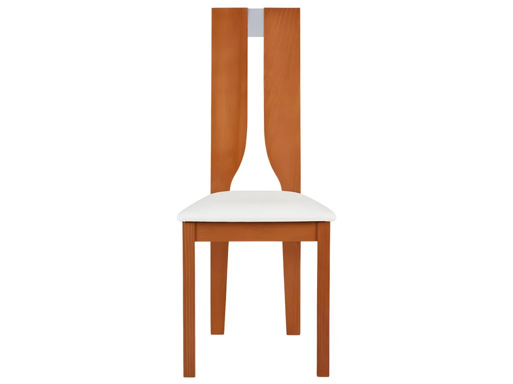Lot De 4 Chaises SILVIA - Hêtre Massif - Merisier & Blanc 8 Lot De 4 Chaises SILVIA - Hêtre Massif - Merisier & Blanc – Image 8