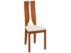 Lot De 4 Chaises SILVIA - Hêtre Massif - Merisier & Blanc 13 Lot De 4 Chaises SILVIA - Hêtre Massif - Merisier & Blanc -Meubles Soldes Magasin chaise 272647