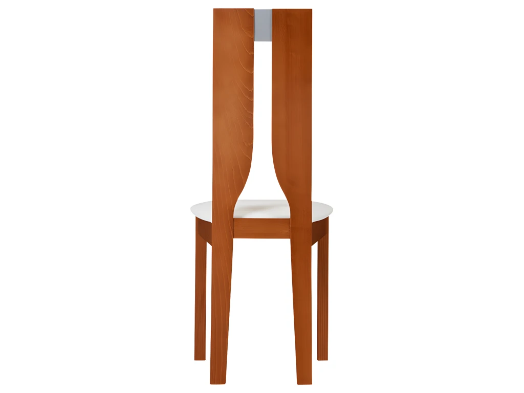Lot De 4 Chaises SILVIA - Hêtre Massif - Merisier & Blanc 3 Lot De 4 Chaises SILVIA - Hêtre Massif - Merisier & Blanc – Image 3