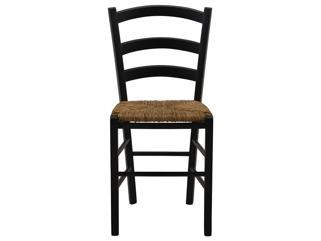 Lot De 2 Chaises PAYSANNE - Hêtre Massif & Paille De Riz - Teinte : Noir 3 Lot De 2 Chaises PAYSANNE - Hêtre Massif & Paille De Riz - Teinte : Noir – Image 3
