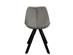 Lot De 2 Chaises Scandinaves ANEYA - Velours & Pieds Hévéa - Gris -Meubles Soldes Magasin chaise 310553