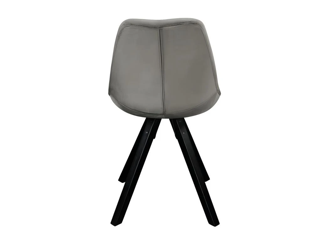 Lot De 6 Chaises Scandinaves ANEYA - Velours & Pieds Hévéa - Gris 5 Lot De 6 Chaises Scandinaves ANEYA - Velours & Pieds Hévéa - Gris – Image 5