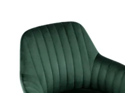 Chaise Avec Accoudoirs - Velours Et Métal Effet Bois - Vert Foncé - ELEANA 14 Chaise Avec Accoudoirs - Velours Et Métal Effet Bois - Vert Foncé - ELEANA -Meubles Soldes Magasin chaise 3299249