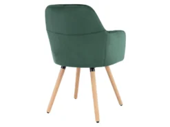 Lot De 2 Chaises Avec Accoudoirs - Velours Et Métal Effet Bois - Vert Foncé - ELEANA 14 Lot De 2 Chaises Avec Accoudoirs - Velours Et Métal Effet Bois - Vert Foncé - ELEANA -Meubles Soldes Magasin chaise 3299485