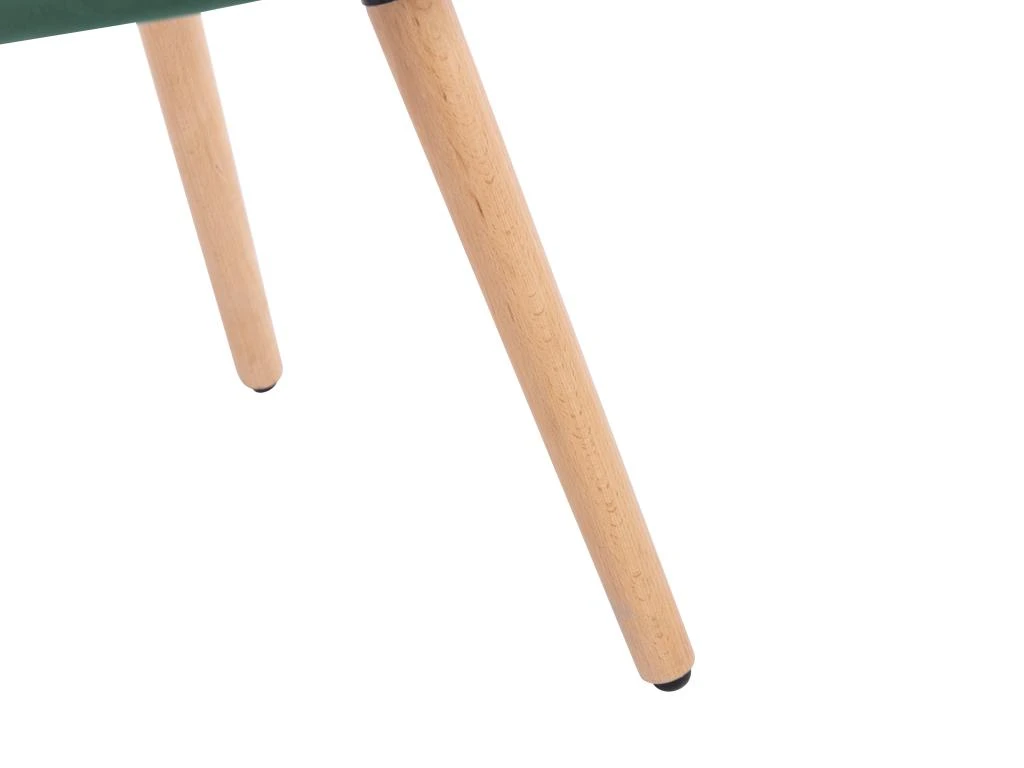 Lot De 2 Chaises Avec Accoudoirs - Velours Et Métal Effet Bois - Vert Foncé - ELEANA 8 Lot De 2 Chaises Avec Accoudoirs - Velours Et Métal Effet Bois - Vert Foncé - ELEANA – Image 8