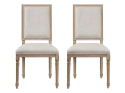 Lot De 6 Chaises AMBOISE - Tissu & Bois De Chêne - Noir -Meubles Soldes Magasin chaise 351595