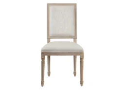 Lot De 6 Chaises AMBOISE - Tissu & Bois De Chêne - Noir -Meubles Soldes Magasin chaise 351603