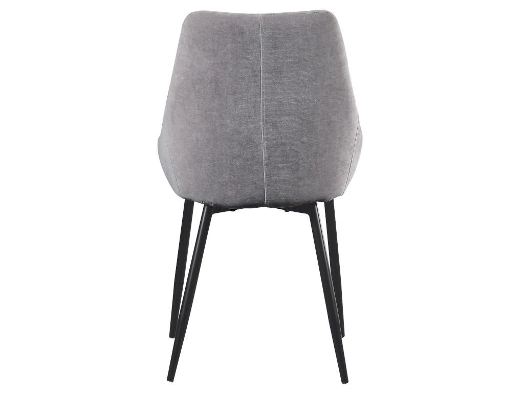 Lot De 2 Chaises MASURIE - Tissu - Gris 5 Lot De 2 Chaises MASURIE - Tissu - Gris – Image 5