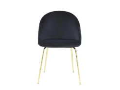 Lot De 2 Chaises - Velours Et Métal Doré - Noir - MELBOURNE 14 Lot De 2 Chaises - Velours Et Métal Doré - Noir - MELBOURNE -Meubles Soldes Magasin chaise 404265