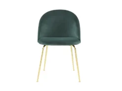 Lot De 2 Chaises - Velours Et Métal Doré - Vert - MELBOURNE 14 Lot De 2 Chaises - Velours Et Métal Doré - Vert - MELBOURNE -Meubles Soldes Magasin chaise 404457