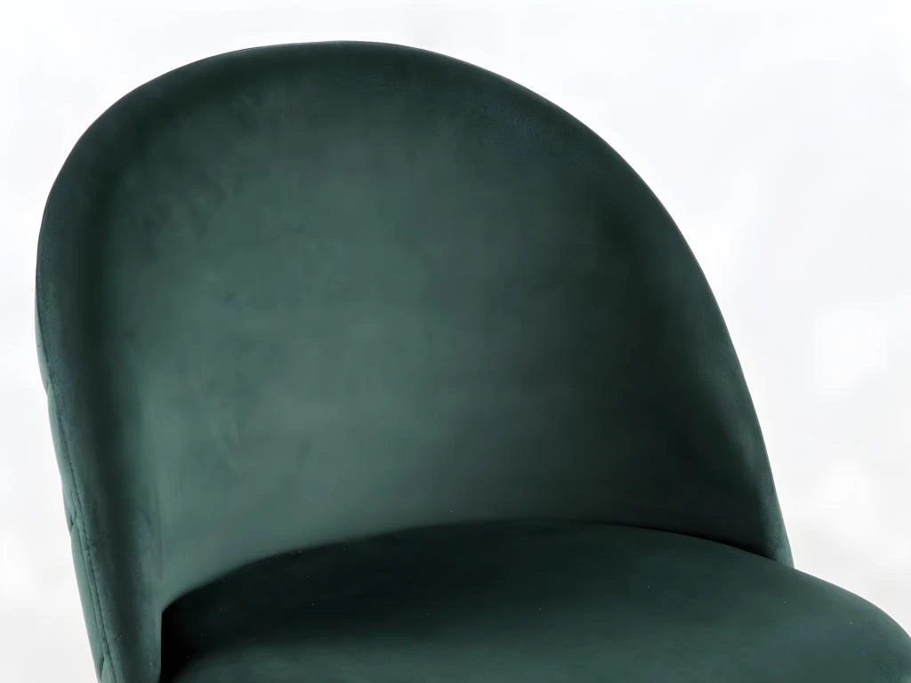 Lot De 2 Chaises - Velours Et Métal Doré - Vert - MELBOURNE 9 Lot De 2 Chaises - Velours Et Métal Doré - Vert - MELBOURNE – Image 9