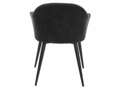 Lot De 6 Chaises BIBO - Avec Accoudoirs - Effet Velours & Métal - Noir 16 Lot De 6 Chaises BIBO - Avec Accoudoirs - Effet Velours & Métal - Noir -Meubles Soldes Magasin chaise 427961