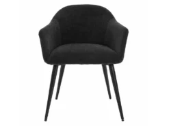 Lot De 6 Chaises BIBO - Avec Accoudoirs - Effet Velours & Métal - Noir 14 Lot De 6 Chaises BIBO - Avec Accoudoirs - Effet Velours & Métal - Noir -Meubles Soldes Magasin chaise 427967
