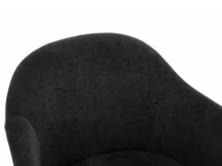 Lot De 6 Chaises BIBO - Avec Accoudoirs - Effet Velours & Métal - Noir 20 Lot De 6 Chaises BIBO - Avec Accoudoirs - Effet Velours & Métal - Noir -Meubles Soldes Magasin chaise 427977