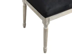 Lot De 6 Chaises AMBOISE - Tissu & Bois De Chêne - Noir -Meubles Soldes Magasin chaise 429815